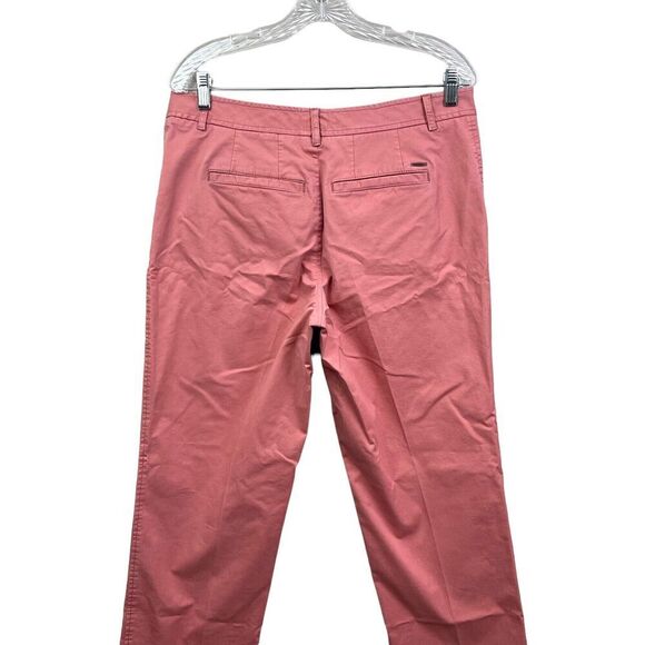 L.L Bean Favorite‎ Fit Jeans Straight Stretch Pockets Zip Fly Salmon Women Sz 34 - Picture 7 of 8